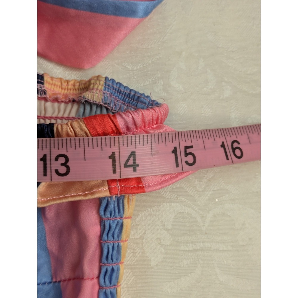 Petal + Pup Multicolored Striped Satin Smocked Back "Cobella" Maxi Dress 6 NWT - Picture 13 of 16
